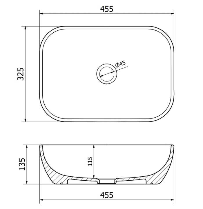 Умывальник MEXEN RITA MINT MATT накладной