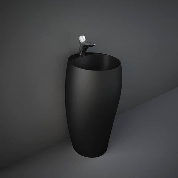Умывальник RAK Ceramics CLOUD монолитный напольный, черный матовый