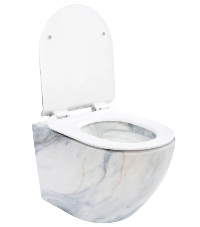 Подвесной унитаз REA CARLOS SLIM RIMLESS GRANIT MATT