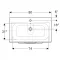 Шафка з умивальником 80 Selnova Square Slim rim Anthracite 501.241.00.1 Geberit