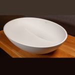 Умывальник IPERL/00 Perla 51 см из литого (искусственного) камня, белый глянец