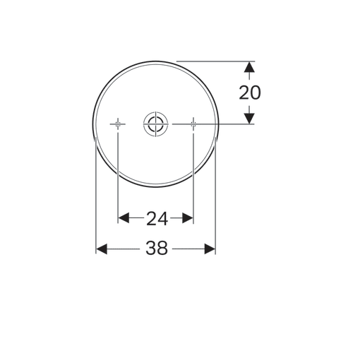 Умывальник Geberit VariForm круглый d=40см, 500.768.01.2