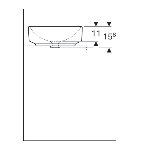 Умывальник Geberit VariForm круглый d=40см, 500.768.01.2