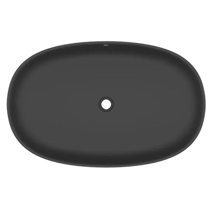 Умывальник RAK Ceramics FEELING на столешницу, овальный, Matt Black, 55см