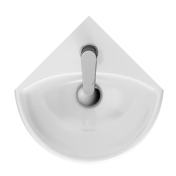 Умывальник Geberit Selnova Угловая, с 1 отв.под смеситель, с переливом