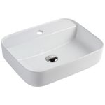 Умывальник DEVIT Quadra на столешницу, белый глянец