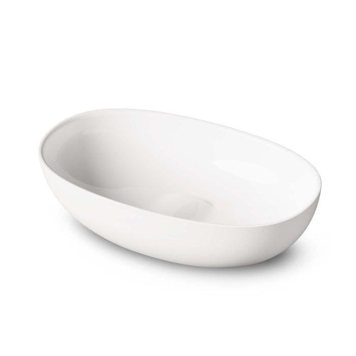 Умывальник IBELL/00 BELLA 65 см из литого (искусственного) камня, белый глянец