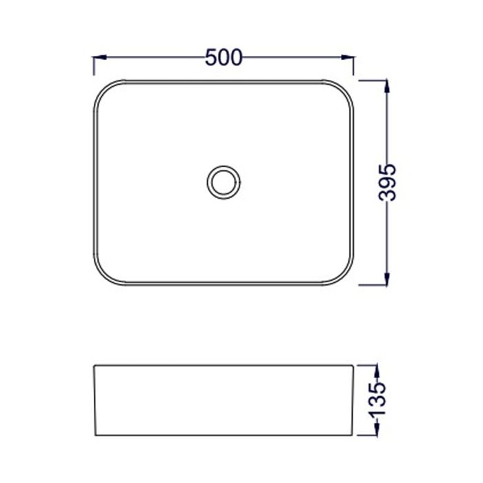 Умивальник DEVIT Quadra на стільницю, білий глянець, 1711050
