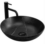 Умивальник REA FIBO BLACK MATT накладний