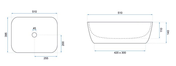 Умывальник REA FREJA BEIGE MATT накладной