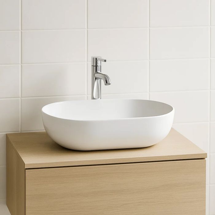 Умывальник DEVIT LAGUNA на столешницу, с керамическим донным клапаном