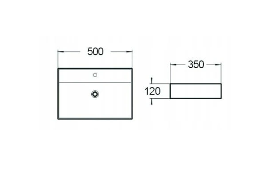 Умивальник MEXEN BLANCA 50 WHITE накладний підвісний