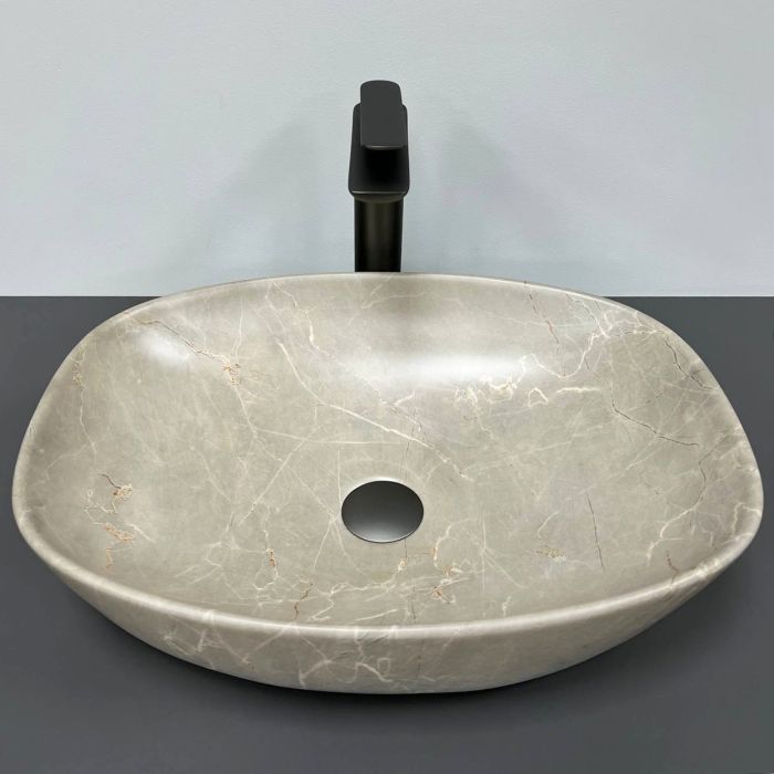 Умывальник VBI OLBIA BEIGE STONE MATT накладной