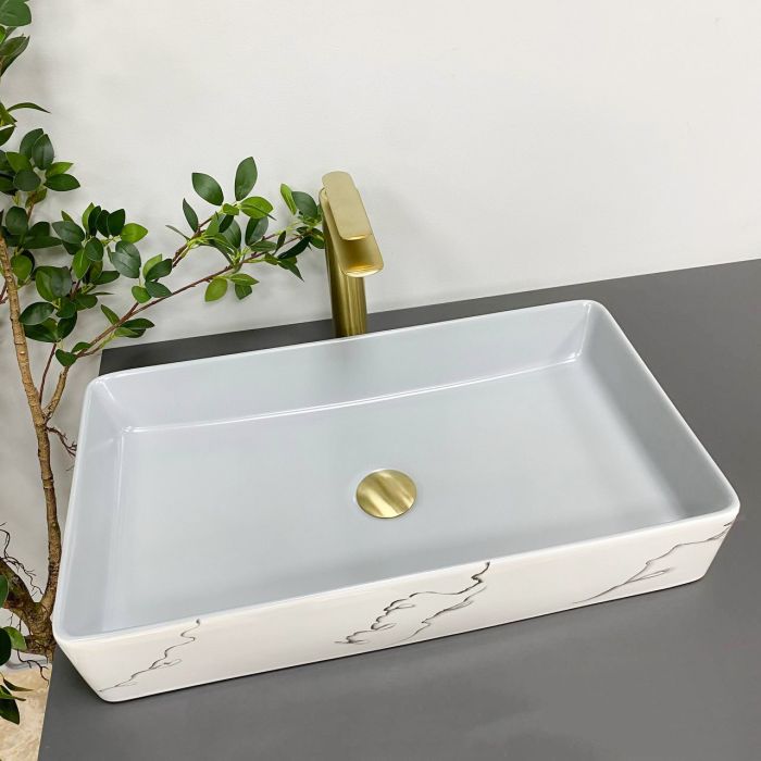 Умивальник VBI TRIEST GREY MARMO накладний