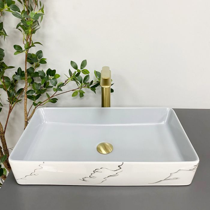 Умивальник VBI TRIEST GREY MARMO накладний