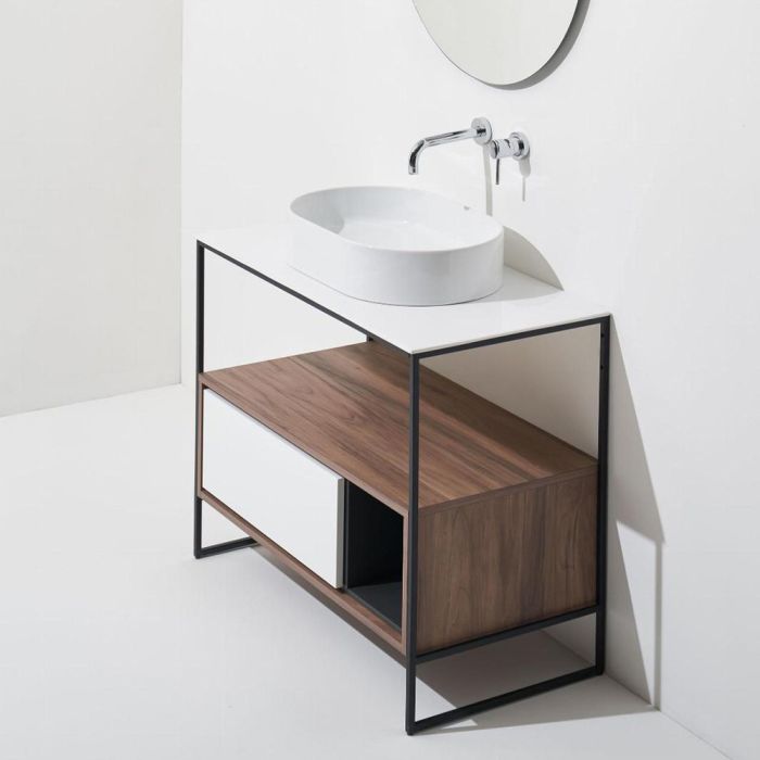 Умывальник FO02 SIMAS Folio овальный накладной, белый