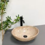 Умивальник VBI PARMA BROWN STONE GLOSSY накладний