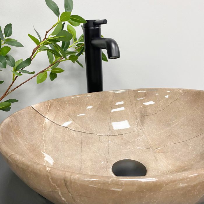 Умивальник VBI PARMA BROWN STONE GLOSSY накладний