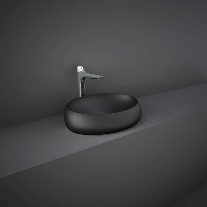 Умивальник RAK Ceramics CLOUD на стільницю, чорний матовий, 60см