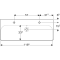 Умывальник Geberit Smyle Square 120 см, из 2 отв. под смеш., с переливом, 500.253.01.1