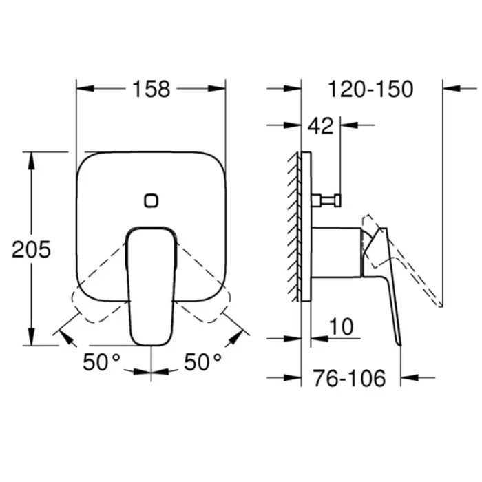 Смеситель Eurosmart 1017780000 Grohe
