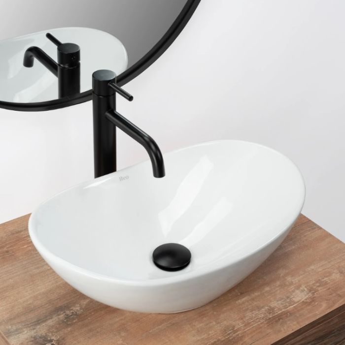 Умивальник REA ROYAL MINI WHITE накладний білий