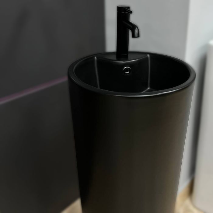 Умивальник VBI BOLONIA BLACK MATT напольний