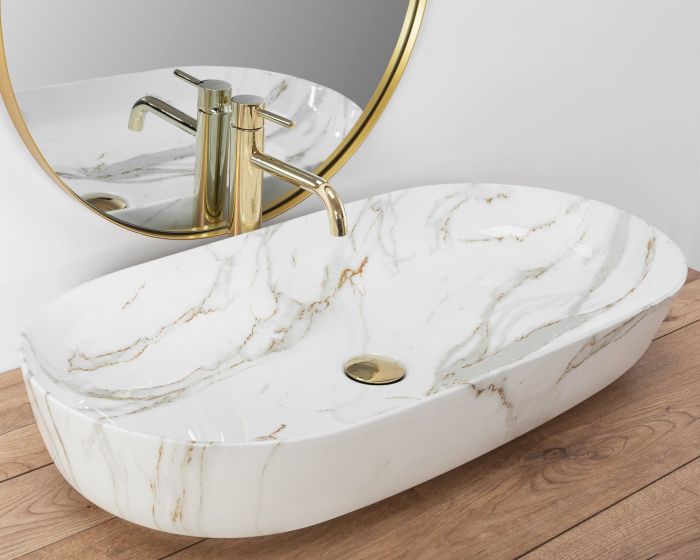 Умывальник REA CLEO 81 SHINY AIAX накладной