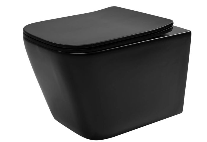 Подвесной унитаз REA JULIO BLACK MATT черный