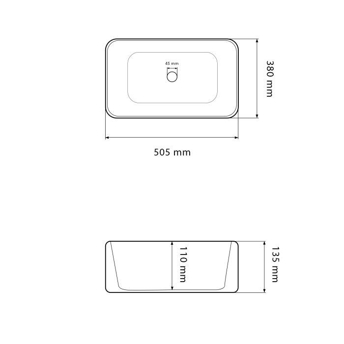 Умивальник VBI ATRANI SMOKE BLUE накладний
