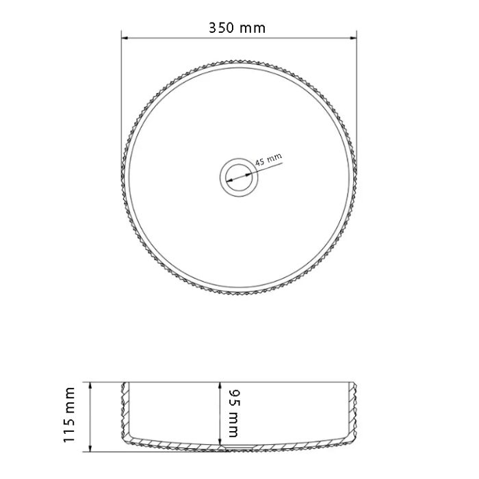 Умивальник VBI SEPINO TRANSPARENT накладний