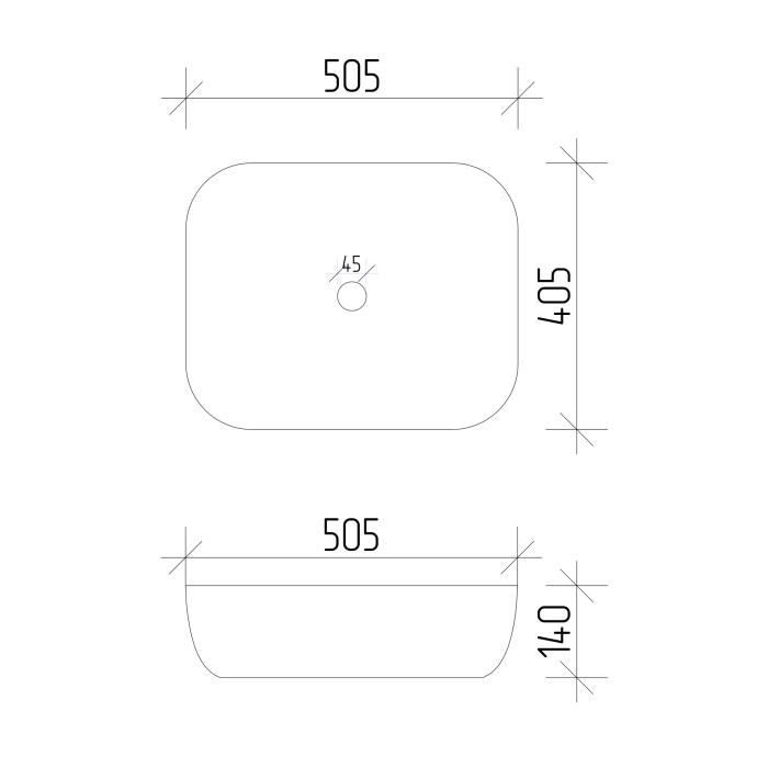 Умывальник VBI BERGAMO WHITE накладной