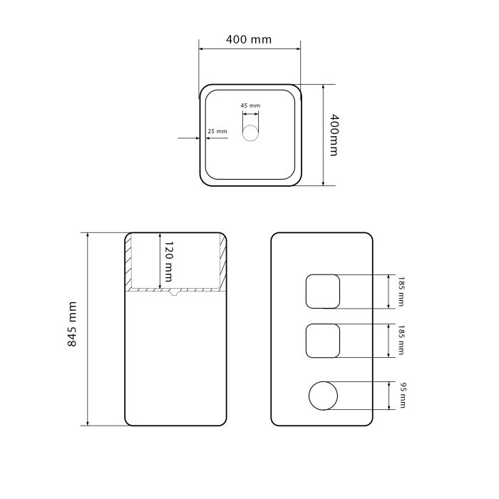 Умывальник VBI LUKKA WHITE напольный