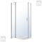 Душевая кабина ORLANDO 90*90*205см в комплекте с мелким поддоном, распашная, хромированная, стекло прозрачное 6мм