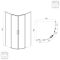 Душова кабіна SOLO 90*90*195 см, профіль хром, скло прозоре
