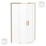 Душова кабіна SOLO 90*90*195 см, профіль cepillado oro, скло прозоре 6мм