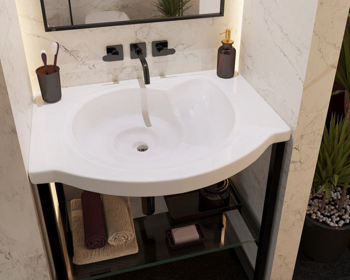 Умывальник «Наутилус» 80 см Ночь B220 глянец