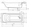 Ванна акрилова прямокутна Kolo SENSA 160*70см без ніжок