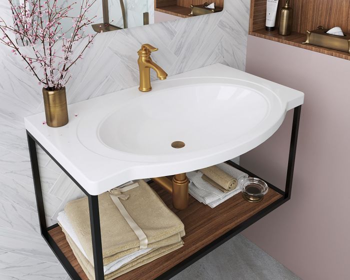 Умывальник «Афродита» 92 см  Капучино Н400 глянец