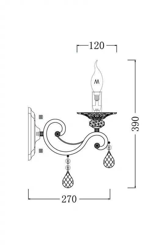 Бра LUXURIOUS на одну лампу