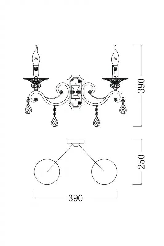 Бра LUXURIOUS на две лампы