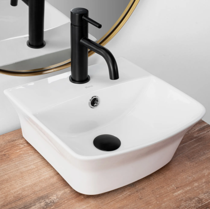 Умивальник REA SELMA WHITE білий накладний