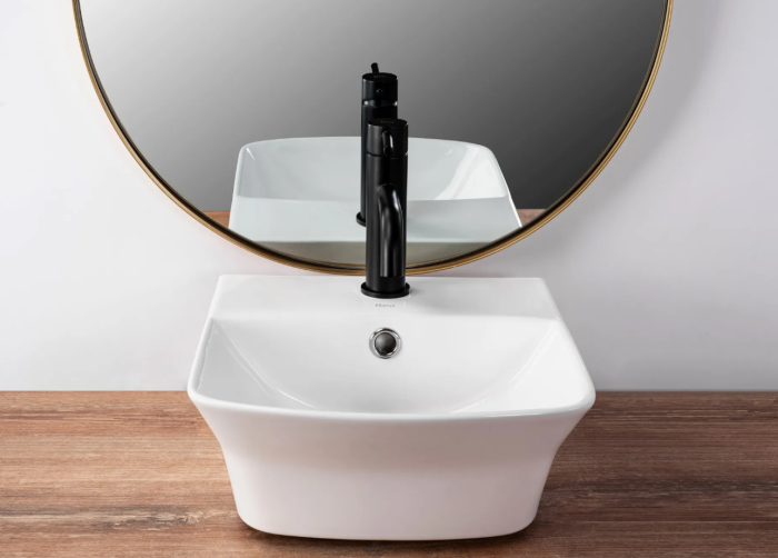 Умивальник REA SELMA WHITE білий накладний