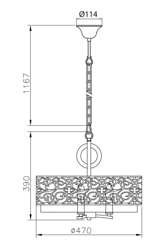 Подвесной светильник HOME, латунь