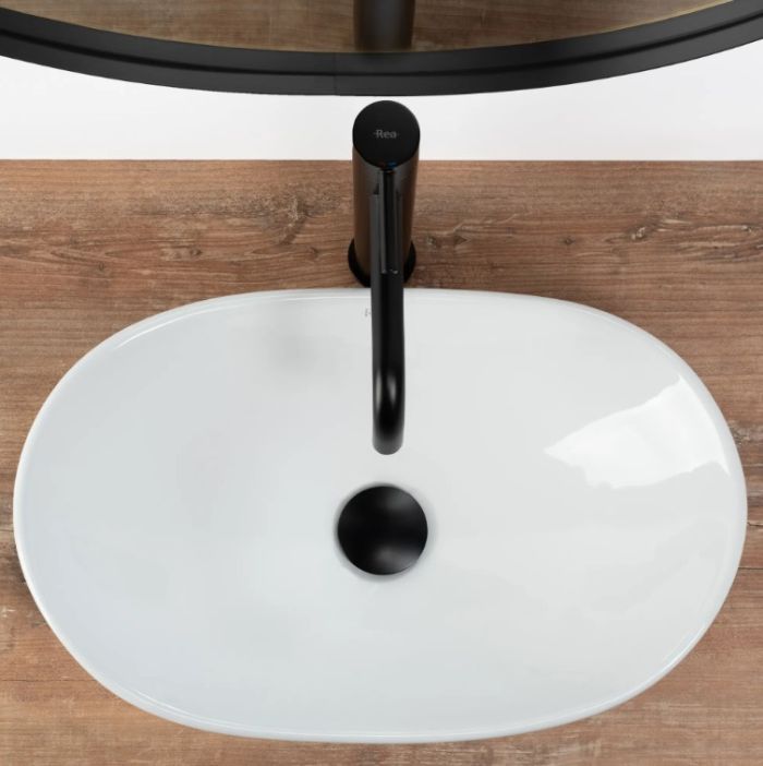 Умивальник REA ROYAL MINI WHITE накладний білий