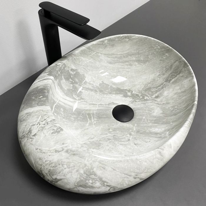 Умивальник VBI RICCIA LIGHT STONE GLOSSY накладний