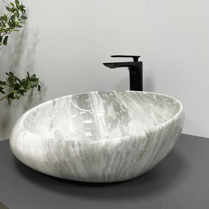 Умивальник VBI RICCIA LIGHT STONE GLOSSY накладний