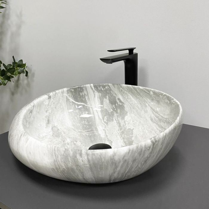 Умивальник VBI RICCIA LIGHT STONE GLOSSY накладний