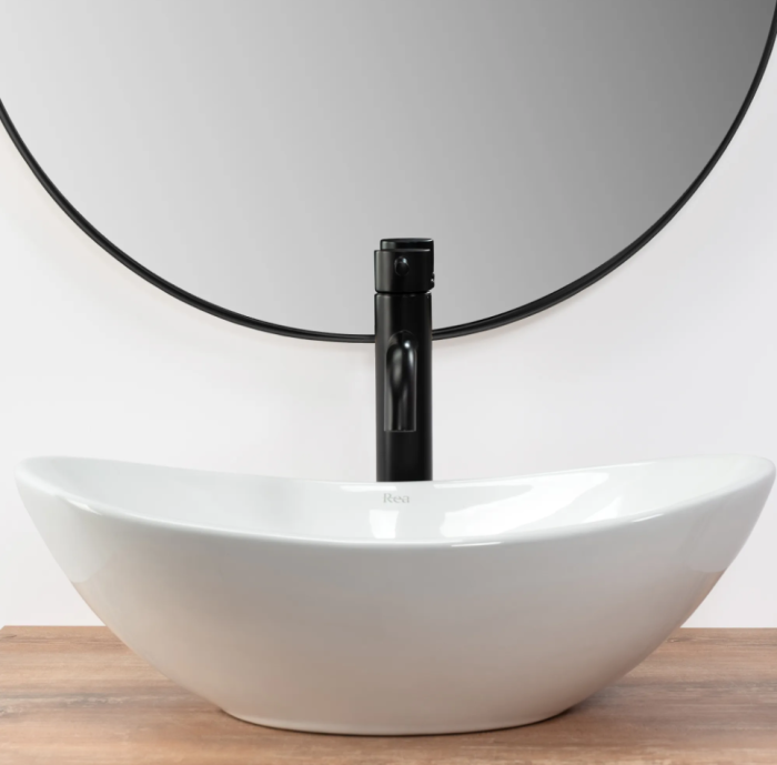 Умивальник REA ROYAL MINI WHITE накладний білий