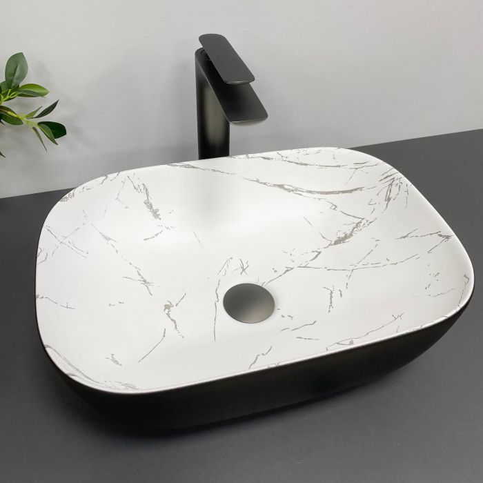 Умывальник VBI RAVENNA MARMO BLACK MATT накладной